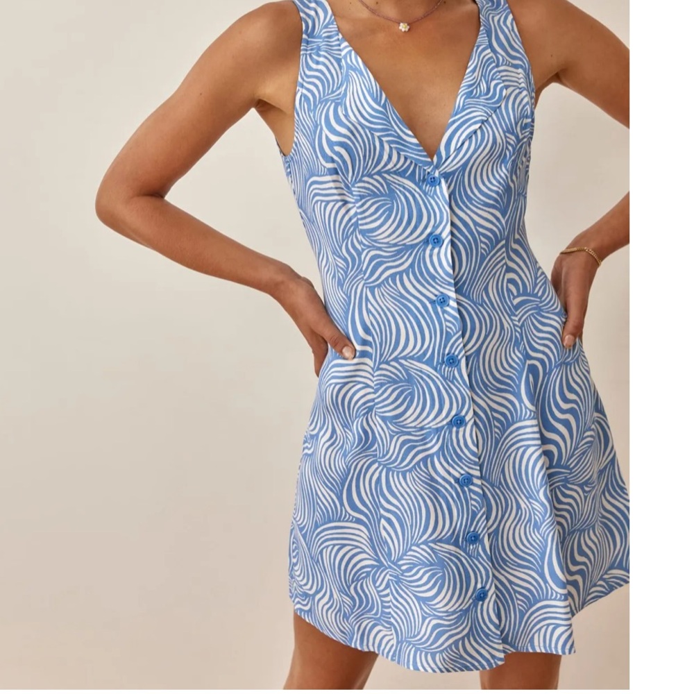 Reformation Blue Dress